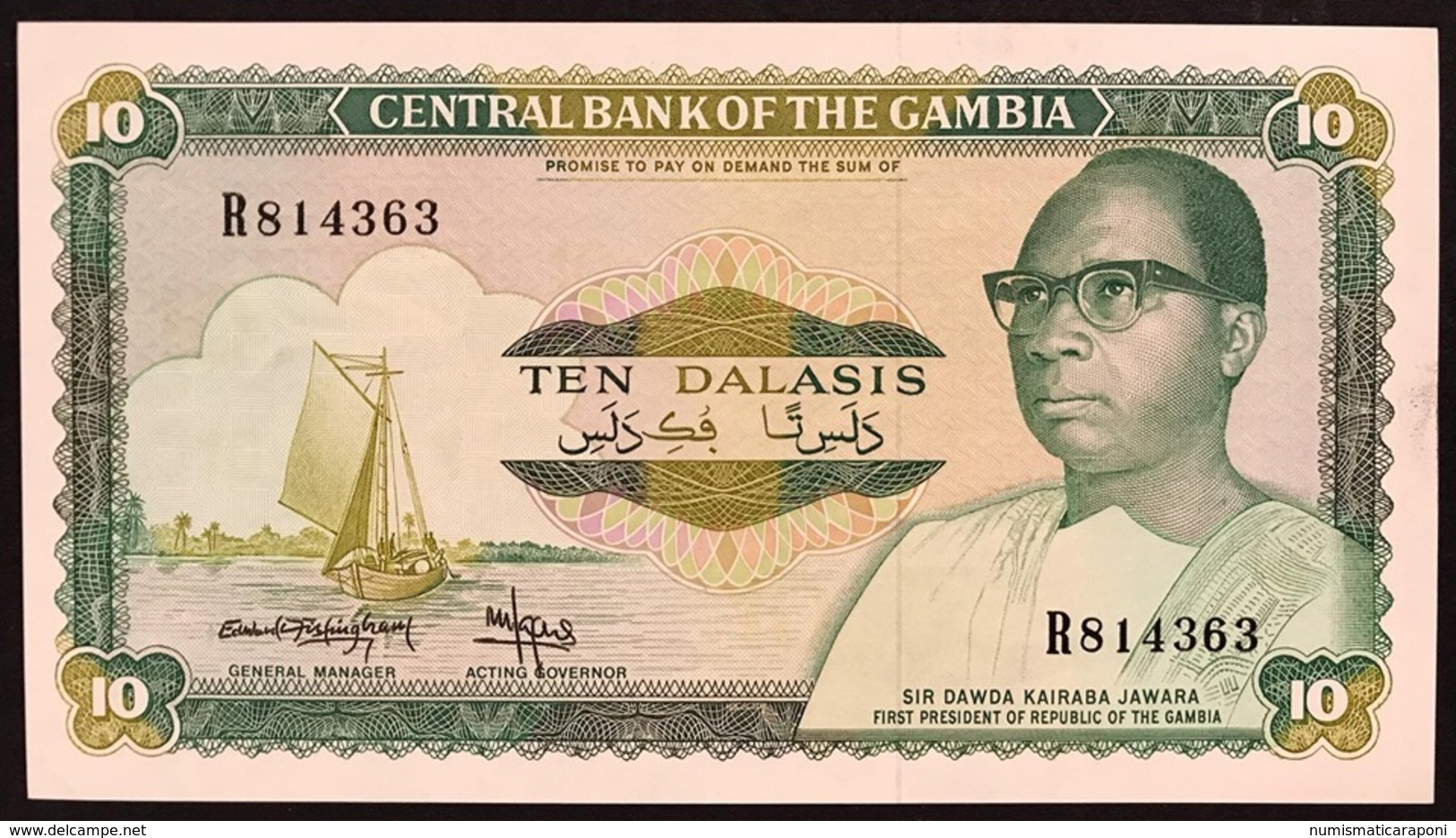 GAMBIA 10 DALASIS Pick#10b  Sup/fds LOTTO.2843 - Gambie