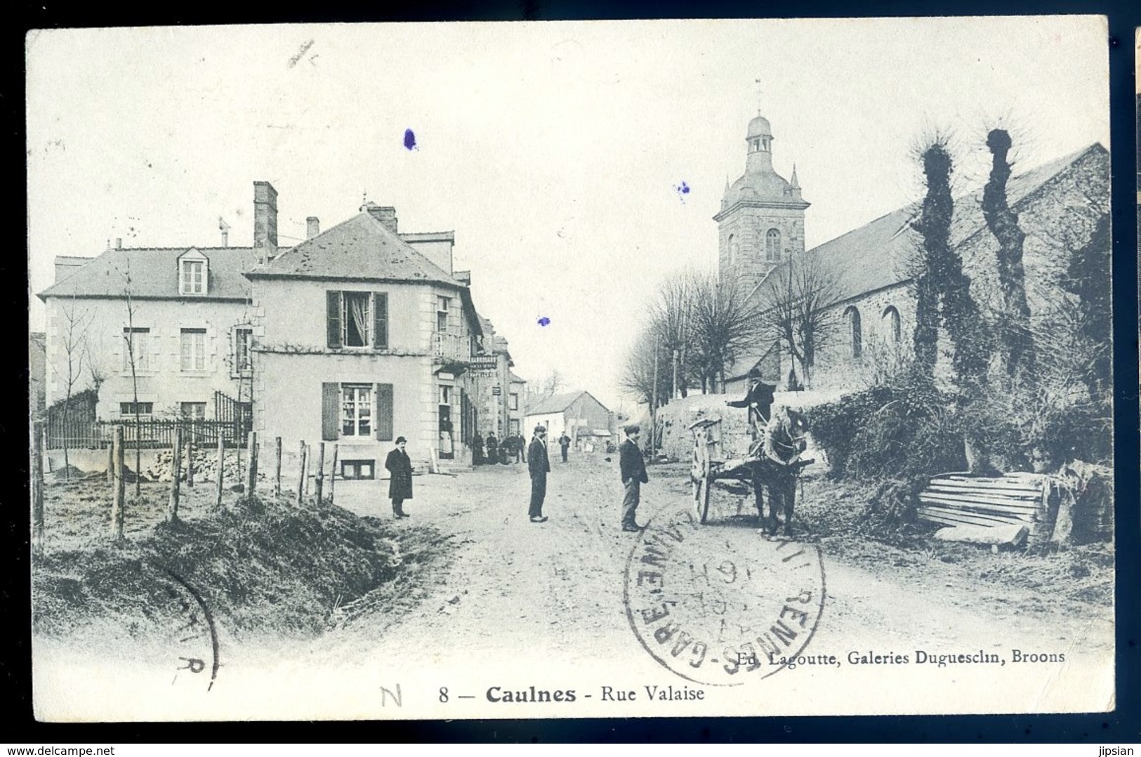 Cpa Du 22  Caulnes Rue Valaise     ------------  Canton Broons Dinan     LZ120 - Autres & Non Classés