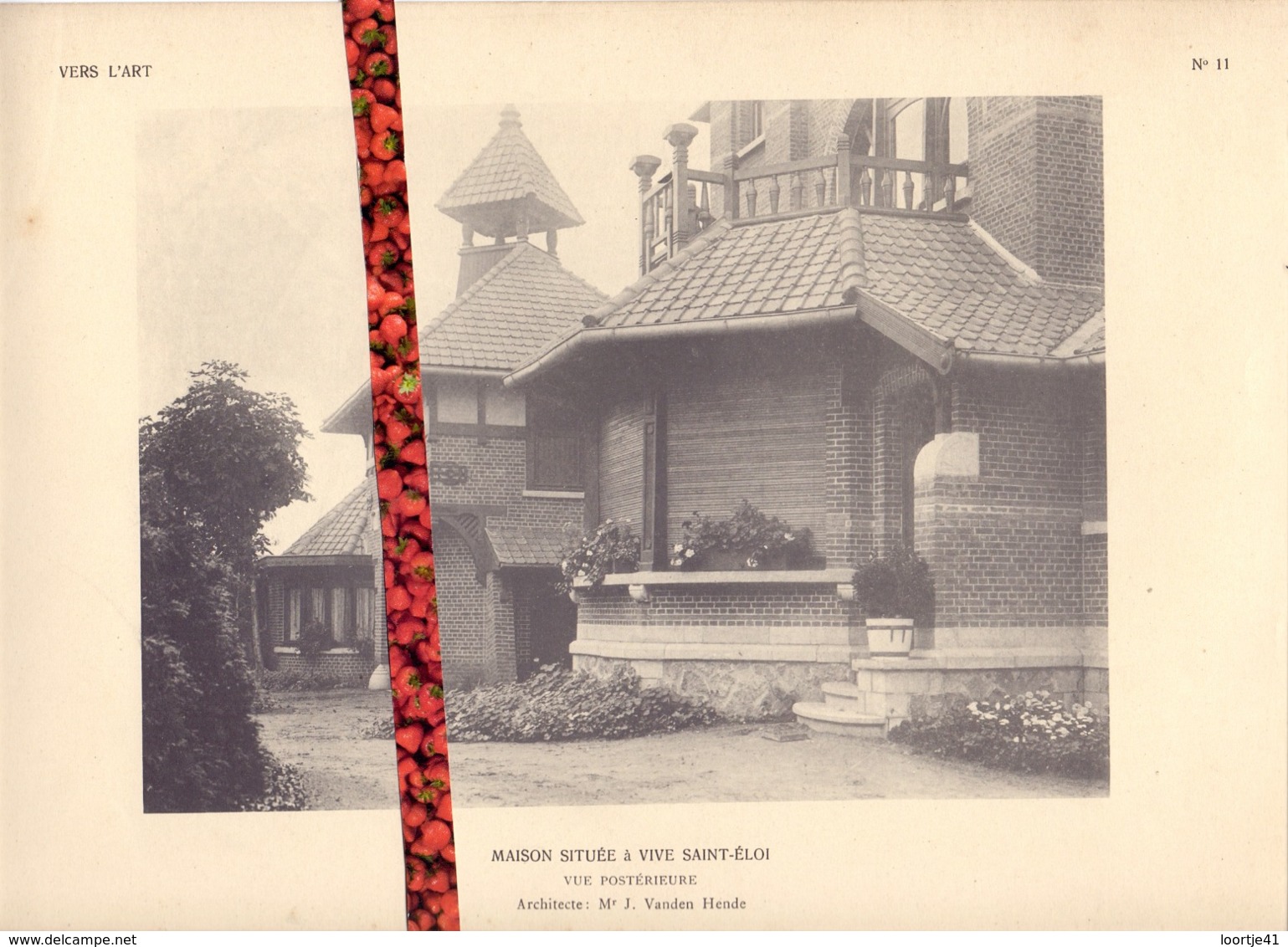 Foto  Photo - Bijlage Magazine Vers L'Art - Maison Vive Saint Eloi - Woning St Eloois Vijve  +- 1910 - Prenten & Gravure