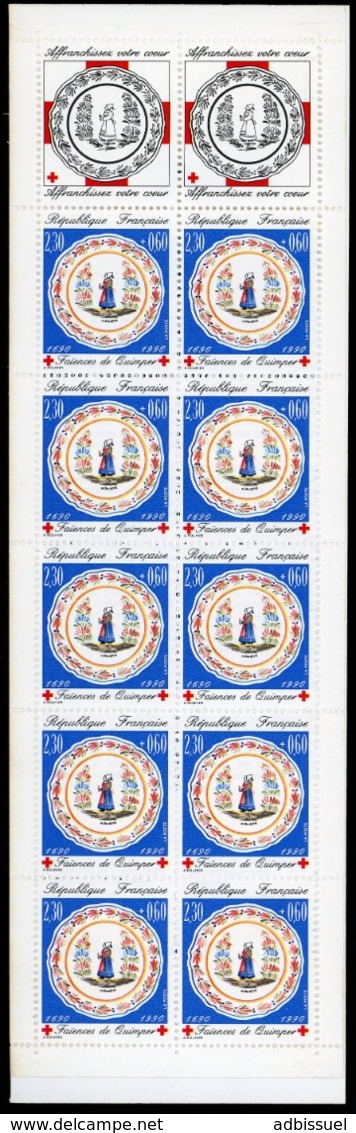 BC 2039 NEUF TB / Croix Rouge 1990 "Faïences De Quimper" / Valeur Timbres : 23F Soit 3.5€. - Red Cross