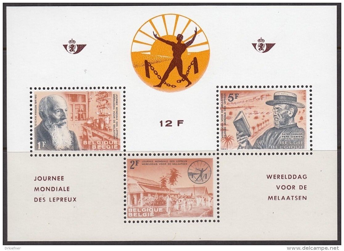 BELGIEN Block 29, Postfrisch **, Kampf Gegen Die Lepra, 1964 - 1924-1960