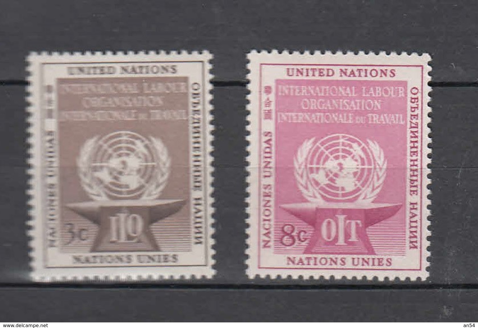 NATIONS  UNIES  NEW-YORK  1954   N° 27 - 28    NEUFS**   CATALOGUE YVERT&TELLIER - Nuevos