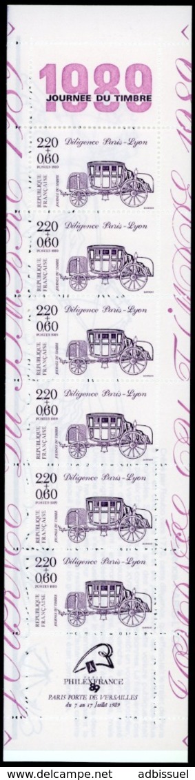 BC 2578 A NEUF TB / 1989 Journée Du Timbre "Diligence Paris-Lyon" / Valeur Timbres : 13.2F Soit 2€ - Stamp Day