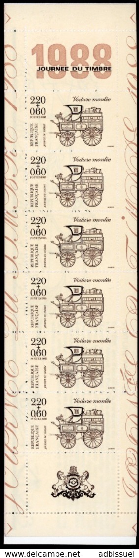 BC 2526 A NEUF TB / 1988 Journée Du Timbre "Voiture Montée" / Valeur Timbres : 13.2F Soit 2€ - Journée Du Timbre