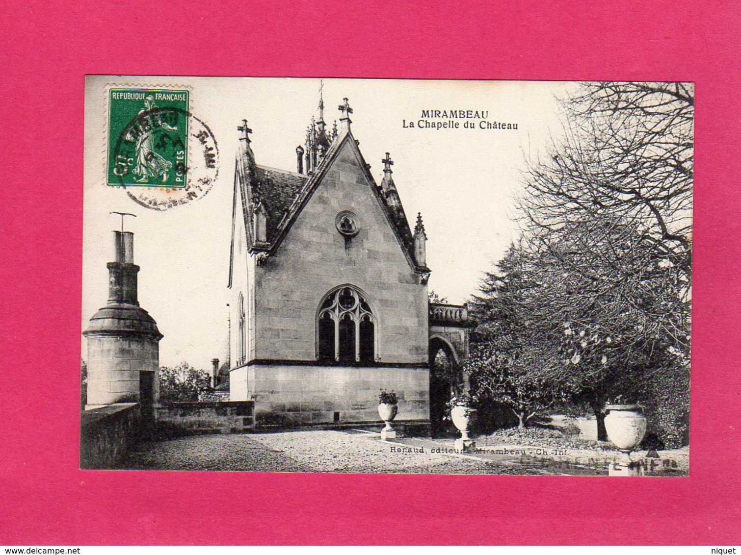 17 Charente Maritime, Mirambeau, La Chapelle Du  Château, 1912, (Heraud) - Mirambeau