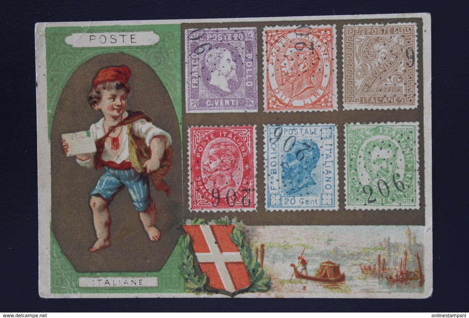 Italy collection of colourfull advertising cards circa 1908