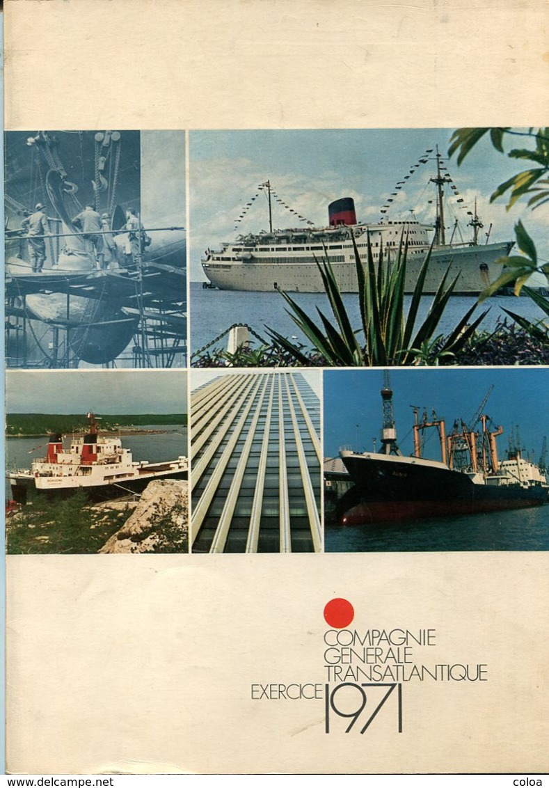 French Line Compagnie Générale Transatlantique Exercice 1971 - 1901-1940