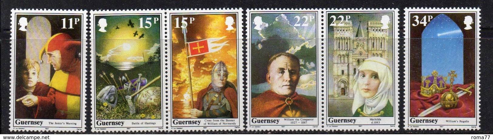 GUERNSEY GUERNESEY 1987, La Serie Unificato N. 401/406 *** MNH (2380A) - Guernesey