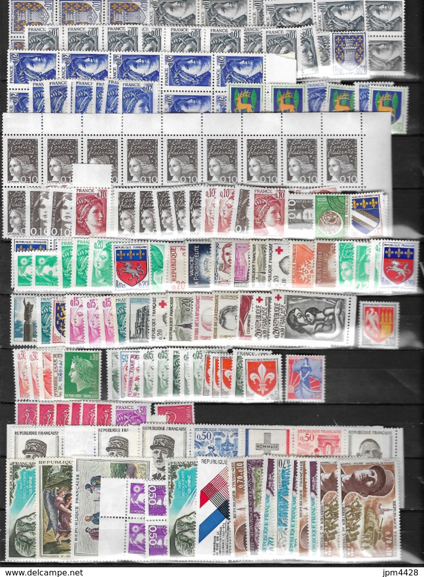 France Lot De TP Timbres Neufs ** VF 254.00FF Soit 38.00€;  Petit Prix Sous La VF - Vrac (max 999 Timbres)