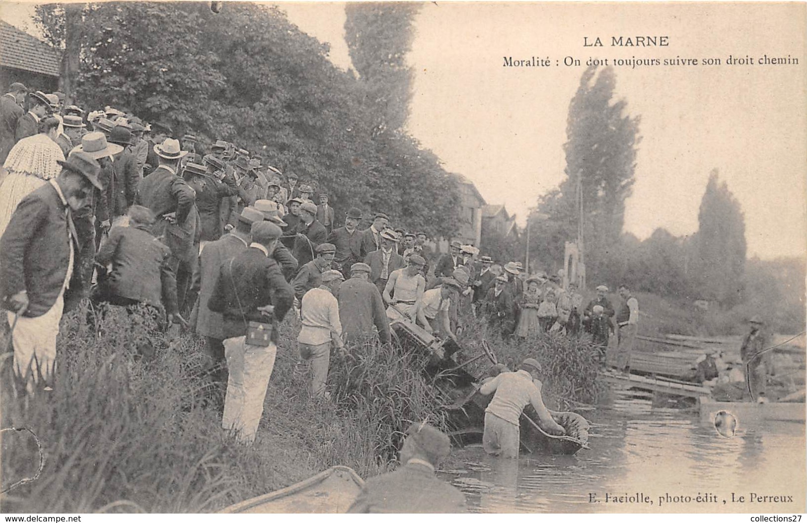 94-LE-PERREUX- MORALITE- ON DOIT TOUJOURS SUIVRE SON DROIT CHEMIN - ACCIDENT DE VOITURE - Le Perreux Sur Marne