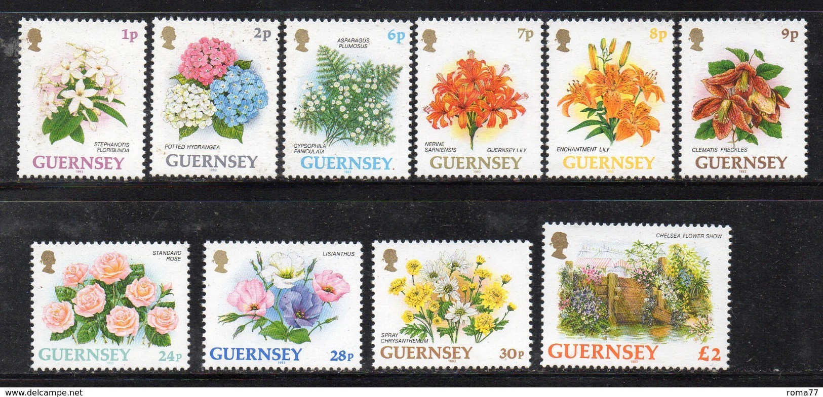 GUERNSEY GUERNESEY 1993, La Serie Unificato N. 607/616 *** MNH (2380A) - Guernsey