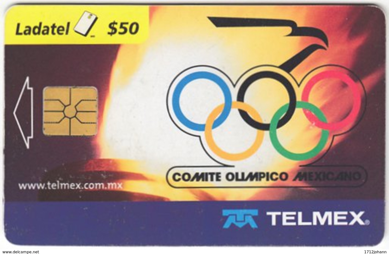 MEXICO B-071 Chip Telmex - Event, Sport, Olympic Games - Used - Mexico
