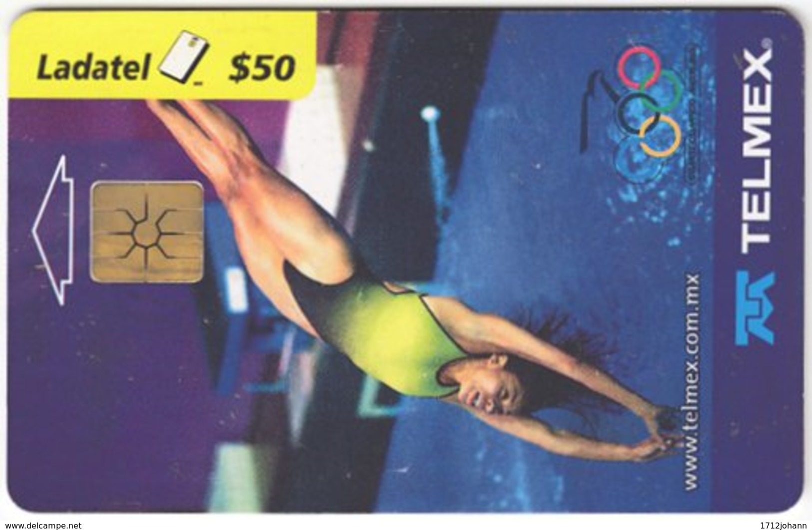 MEXICO B-073 Chip Telmex - Event, Sport, Olympic Games, Tower Jump - Used - Mexiko