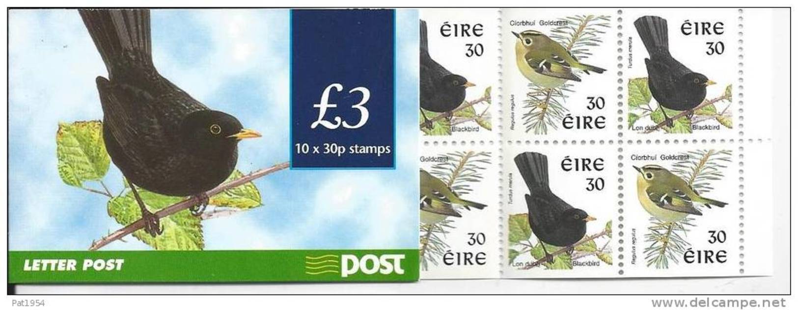 Irlande 1998 Carnet N°1105  Neuf ** Oiseaux Roitelet Et Merle - Postzegelboekjes