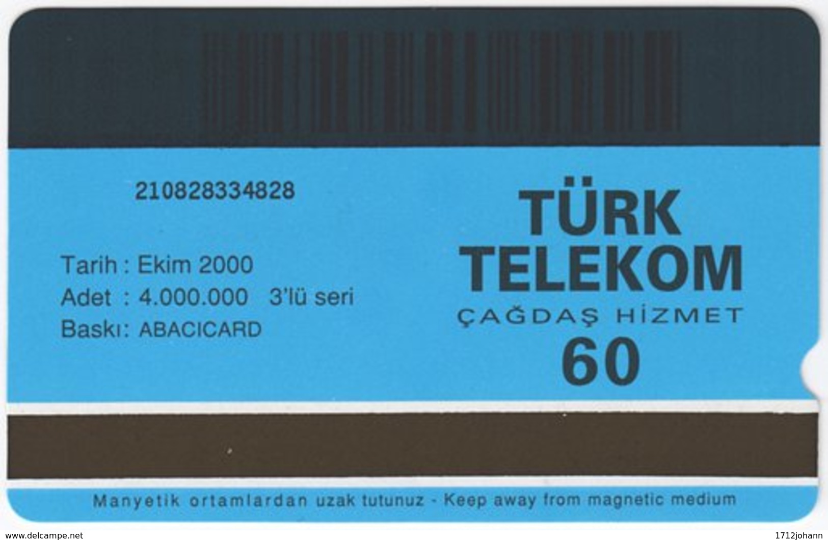 TURKEY B-935 Magnetic Telekom - Painting, Traditional People - Used - Türkei