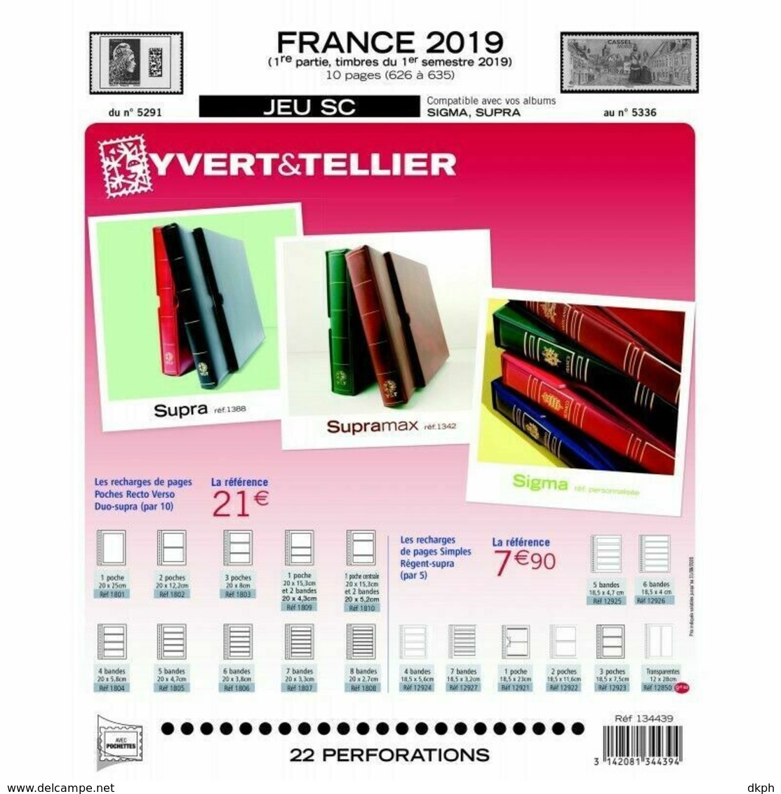 JEU FRANCE SUPRA YVERT  2019 1ER SEMESTRE - Pre-printed Pages