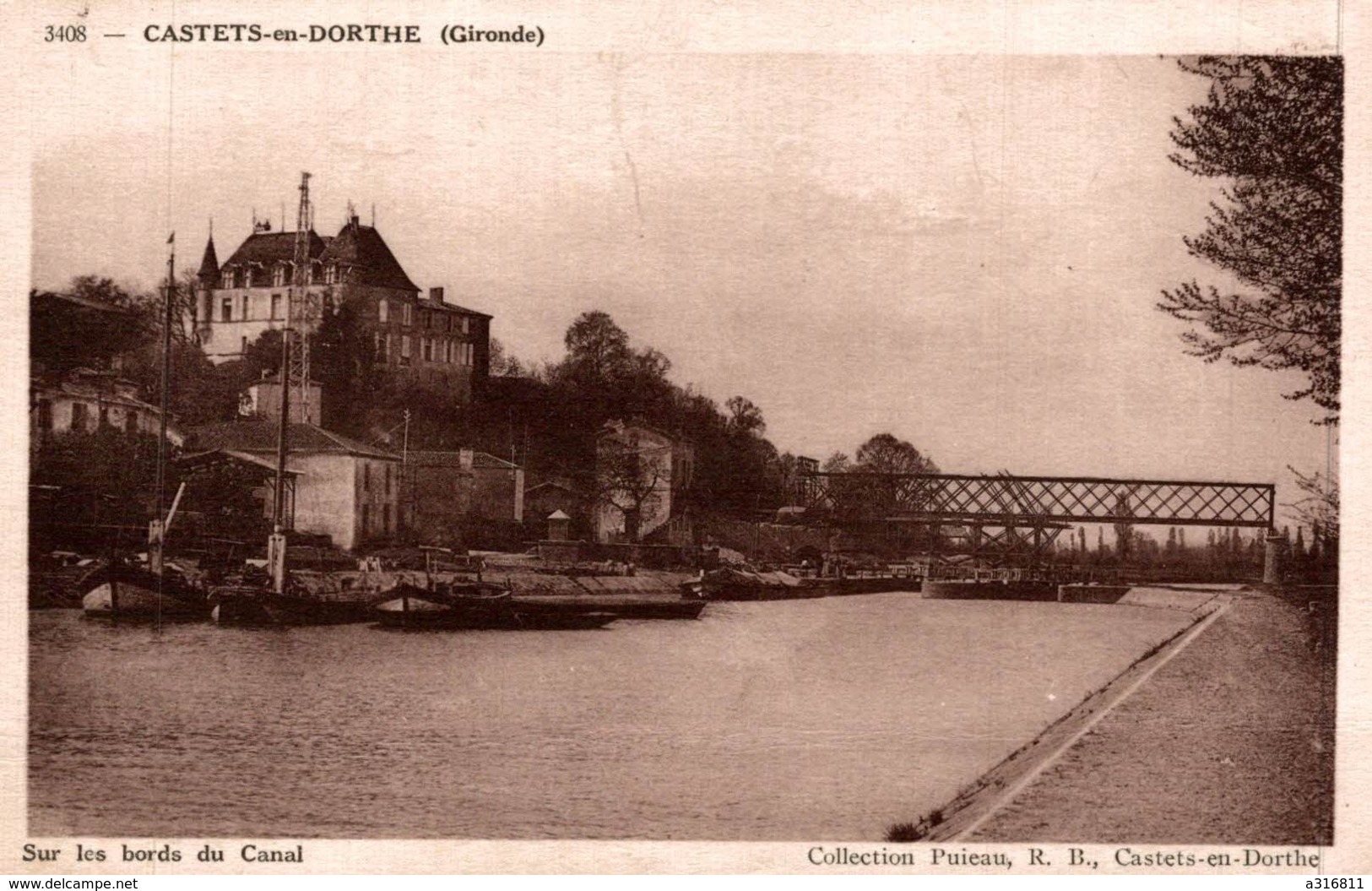 CASTETS EN DORTHE SUR LES BORDS DU CANAL - Autres & Non Classés