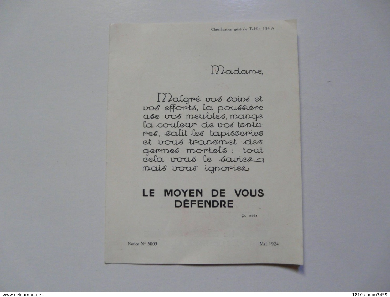 VIEUX PAPIERS - PUBLICITE : Aspirateur THOMSON - Advertising