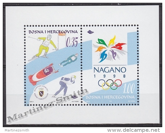 Bosnia Hercegovina - Bosnie 1998 Yvert BF 5, Nagano Winter Olympic Games - Miniature Sheet - MNH - Bosnia Herzegovina