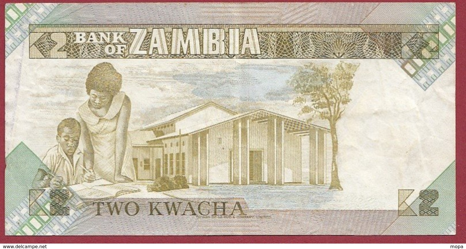 Zambie 2 Kwacha 1980/88  (Sign 5) Dans L 'état N°34 - Zambie