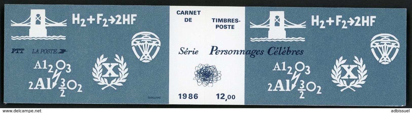 BC 2400 A NEUF TB / PERSONNAGES Célèbres 1986, "scientifiques" / Valeur Timbres : 9.8F Soit 1.49€ - Personen