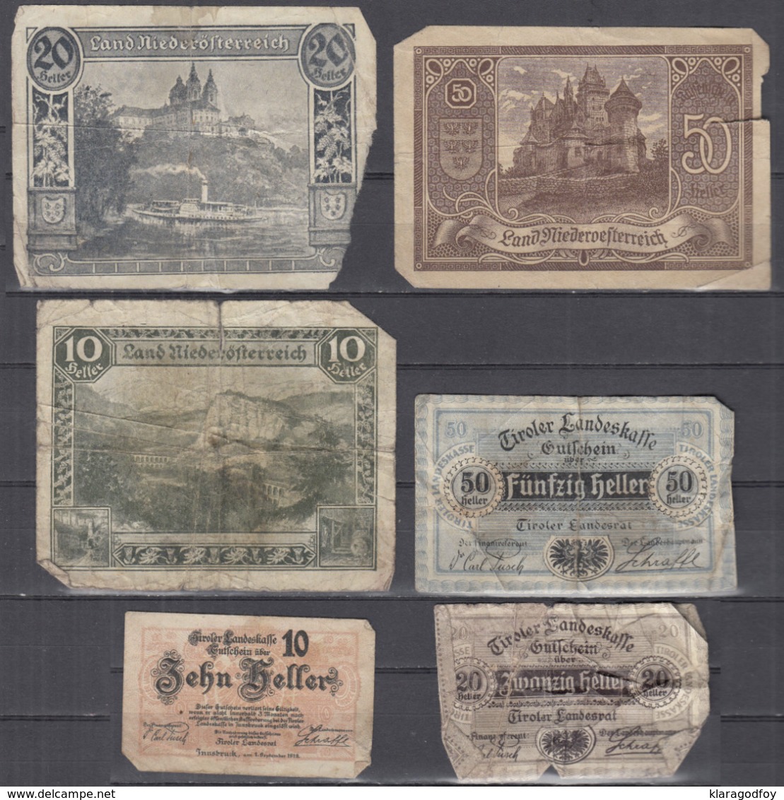 Austria 1920 Niederoesterreich / Tirol Not Geld Local Paper Money Used  *b190910 - Austria