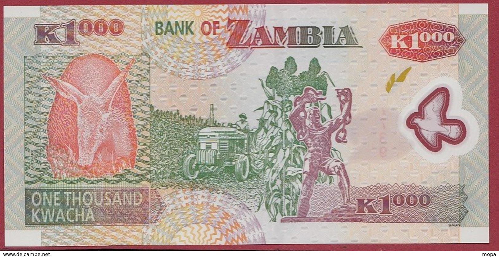 Zambie 1000 Kwacha  2009   UNC  N°46 - Zambie