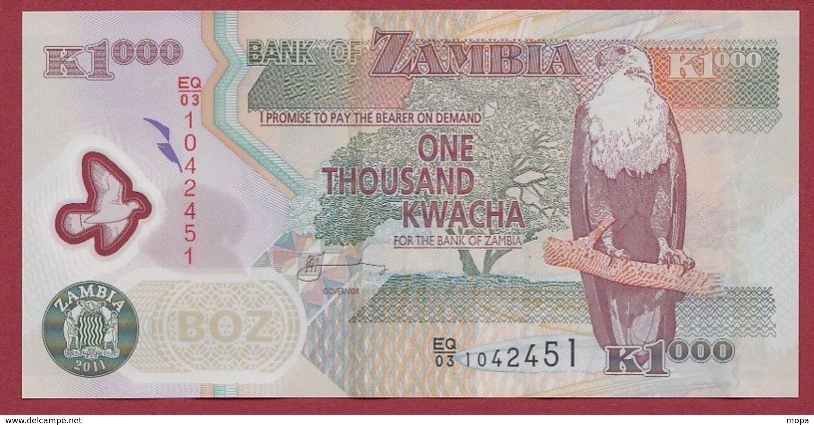 Zambie 1000 Kwacha  2011  Dans L 'état  N°47 - Zambie