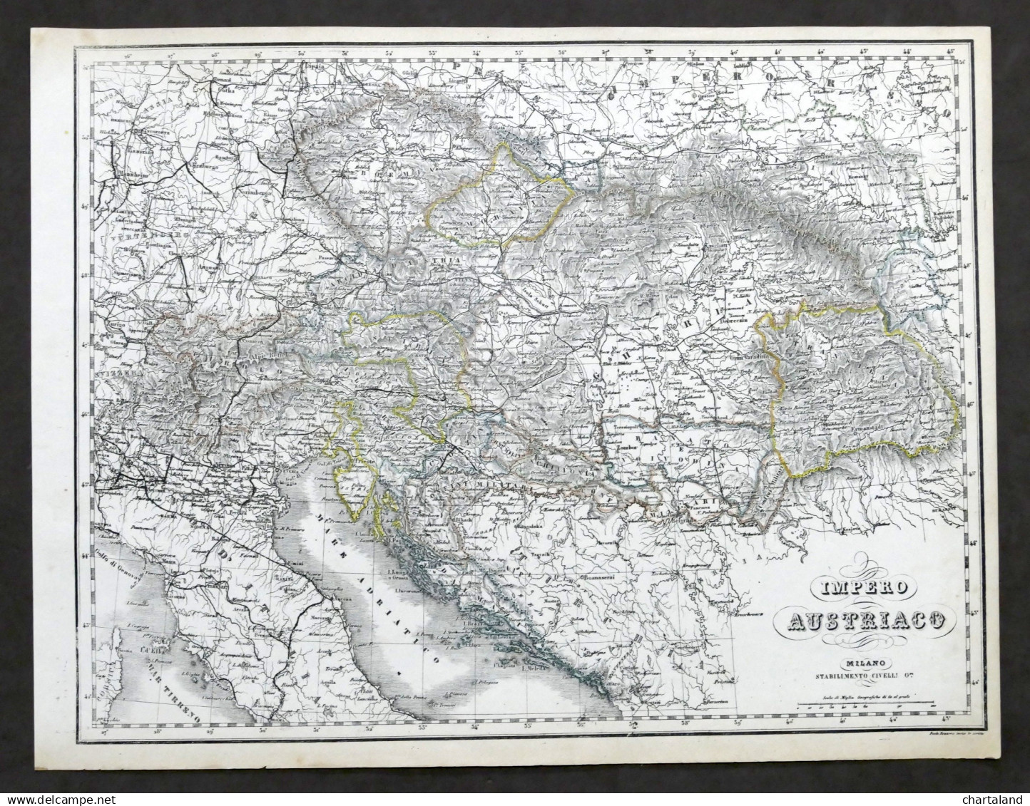 Carta Geografica - Impero Austriaco - Ed. Stabilimento Civelli - 1880 Ca. - Altri & Non Classificati