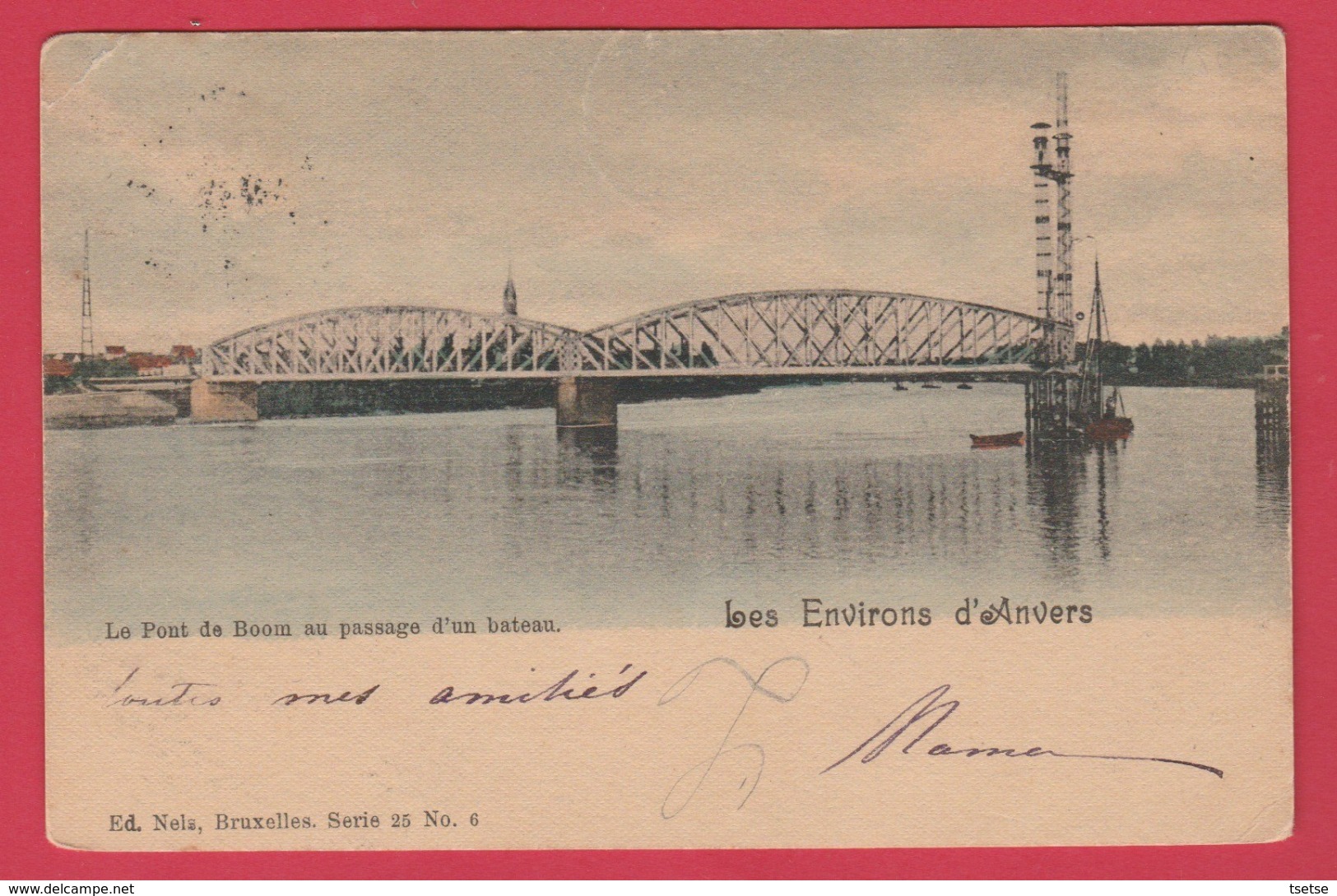 Boom - De Brug En De Passage Van Een Boot -1901 (verso Zien ) - Boom