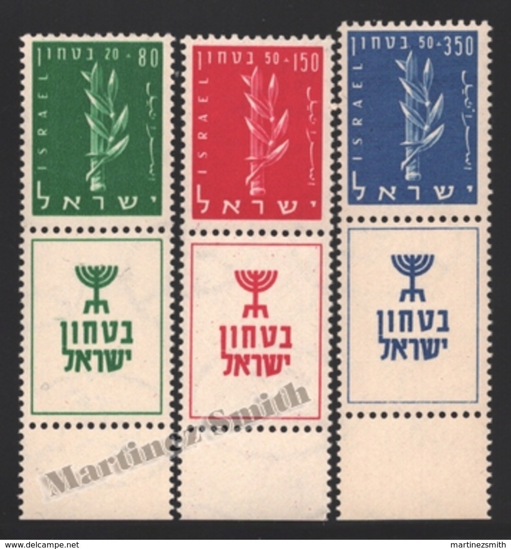 Israel 1957 Yv. 116-18, In Profit Of National Defense – Tab - MNH - Nuevos (con Tab)