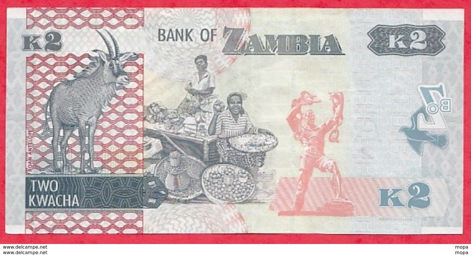 Zambie 2 Kwacha 2015 Dans L 'état N °53 - Zambie