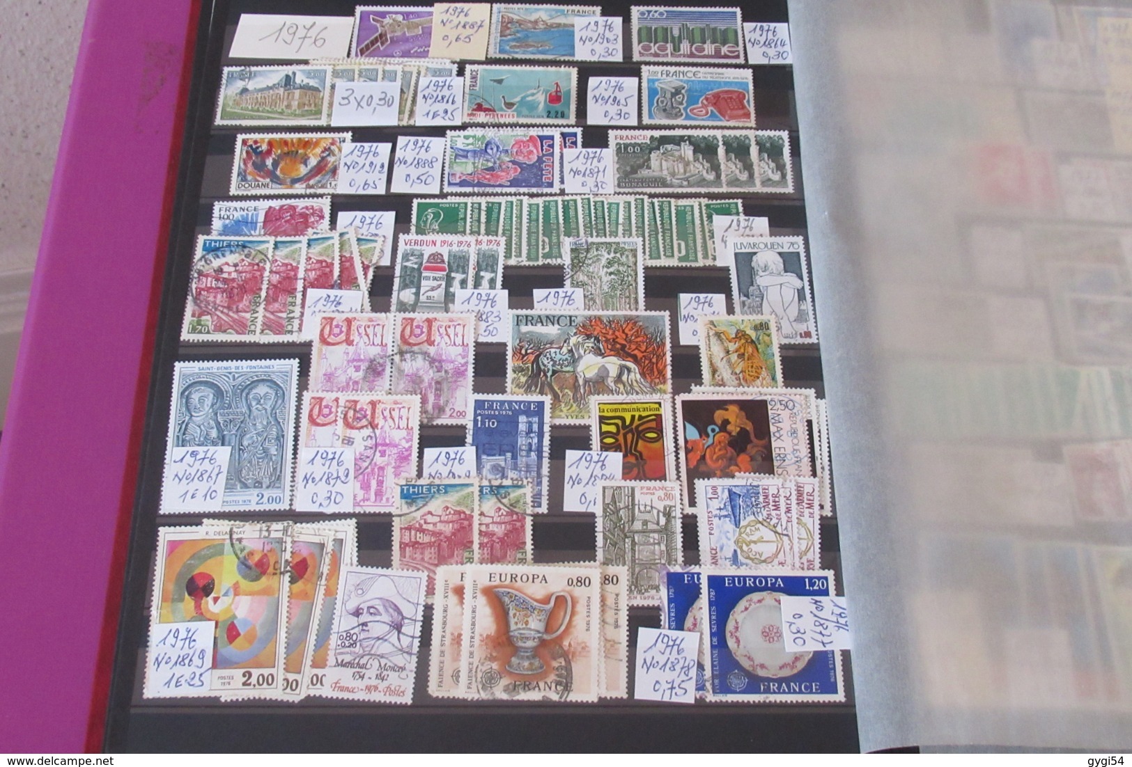 France 1973 - 1987 Lot De Timbres Oblitérés Et 100 Fdc  1960 - 1970 - Collections (en Albums)