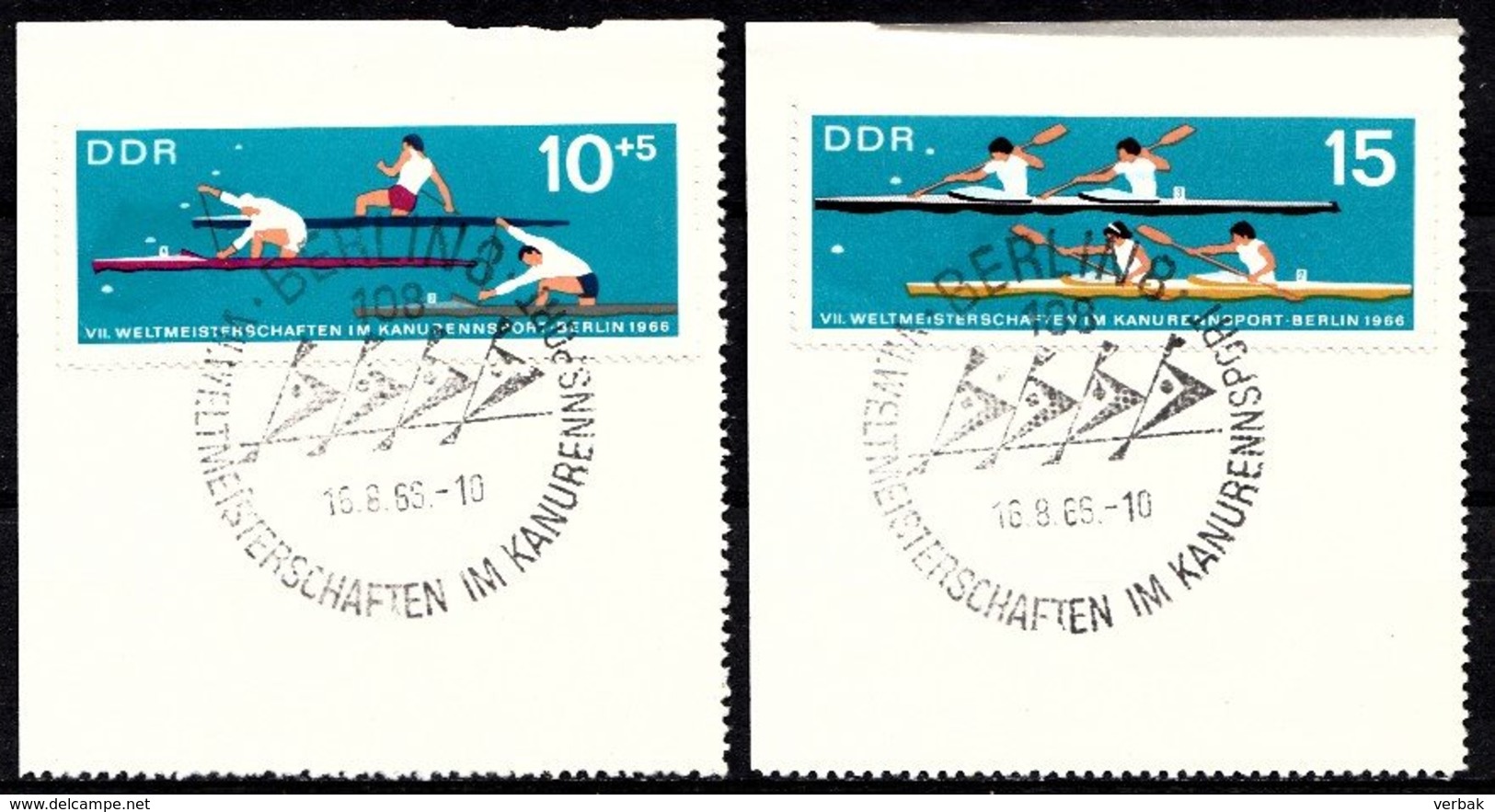 DDR 1966  Mi.nr. 1202-1203 Weltmeisterschaften Im...  OBLITÉRÉS-USED-GEBRUIKT - Oblitérés