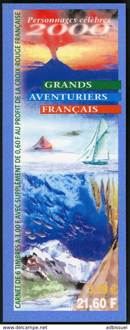 BC 3348 NEUF TB / PERSONNAGES Célèbres 2000, "Grands Aventuriers Français" / Valeur Timbres : 3.3€ - Bekende Personen