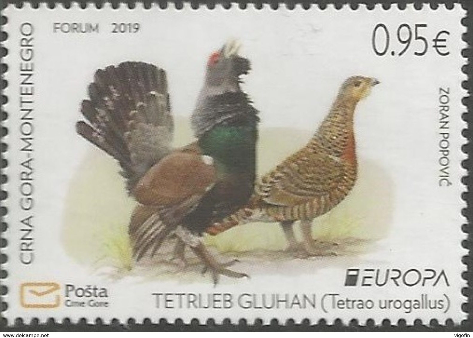 CG 2019-04 EUROPA CEPT, CRNA GORA MONTENEGRO, 1 X 1v, MNH - 2019