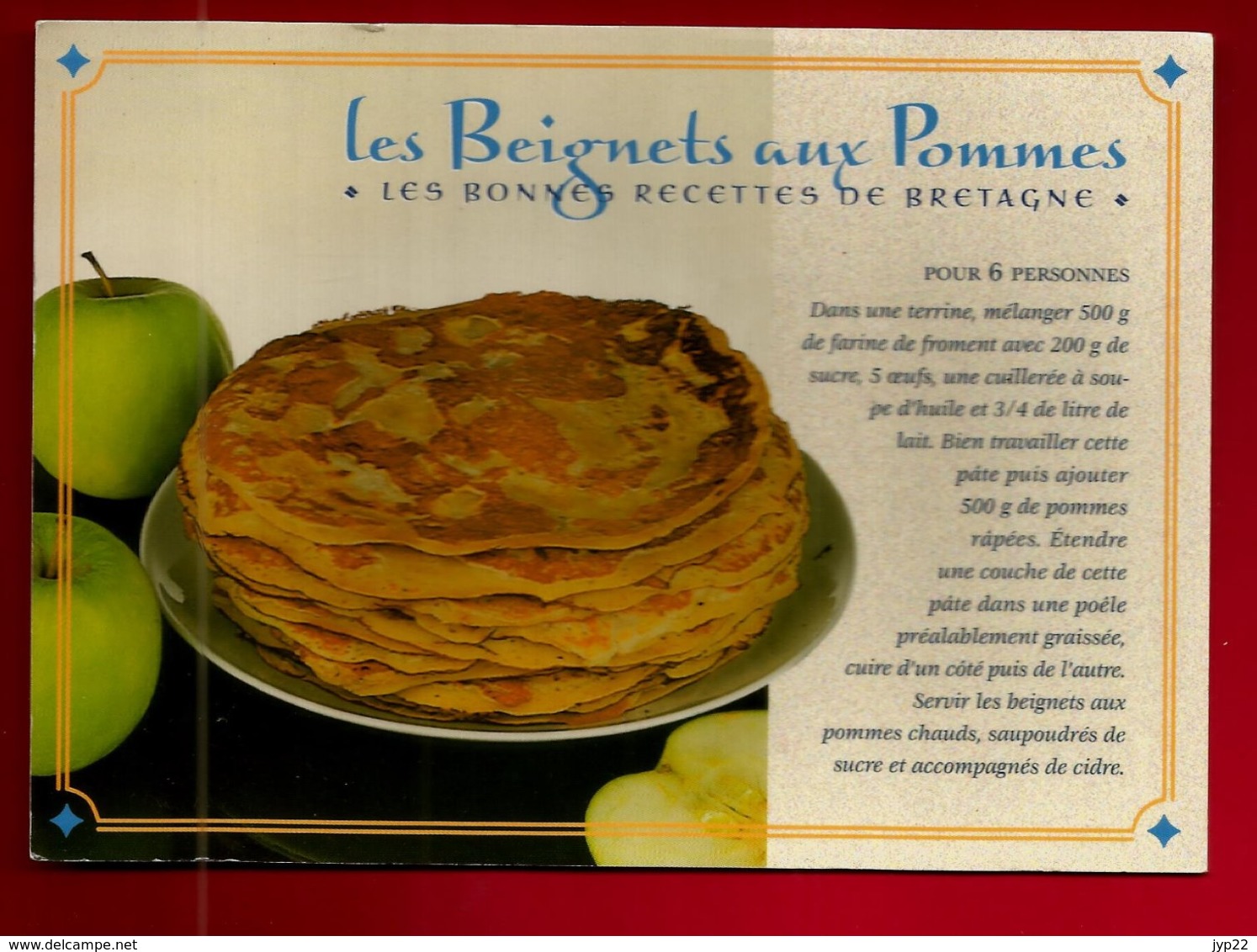 CP Recette De Cuisine Les Beignets Aux Pommes - Bretagne Pomme Beignet Crêpe ... Avec Du Cidre ... - Recettes (cuisine)