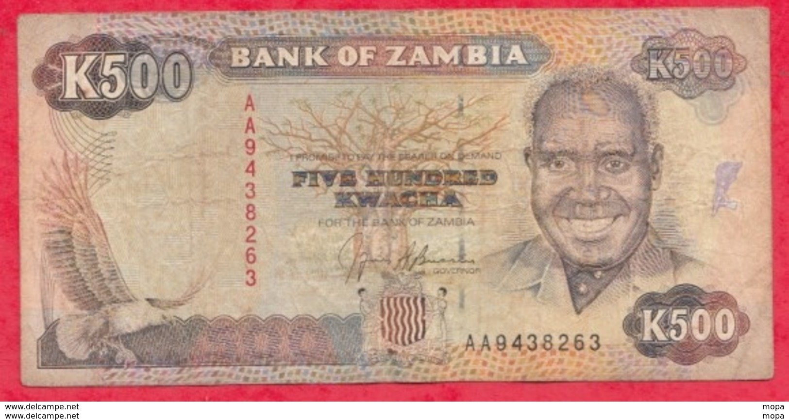 Zambie 500 Kwacha 1991 (Sign 9) Dans L 'état N °70 - Zambia