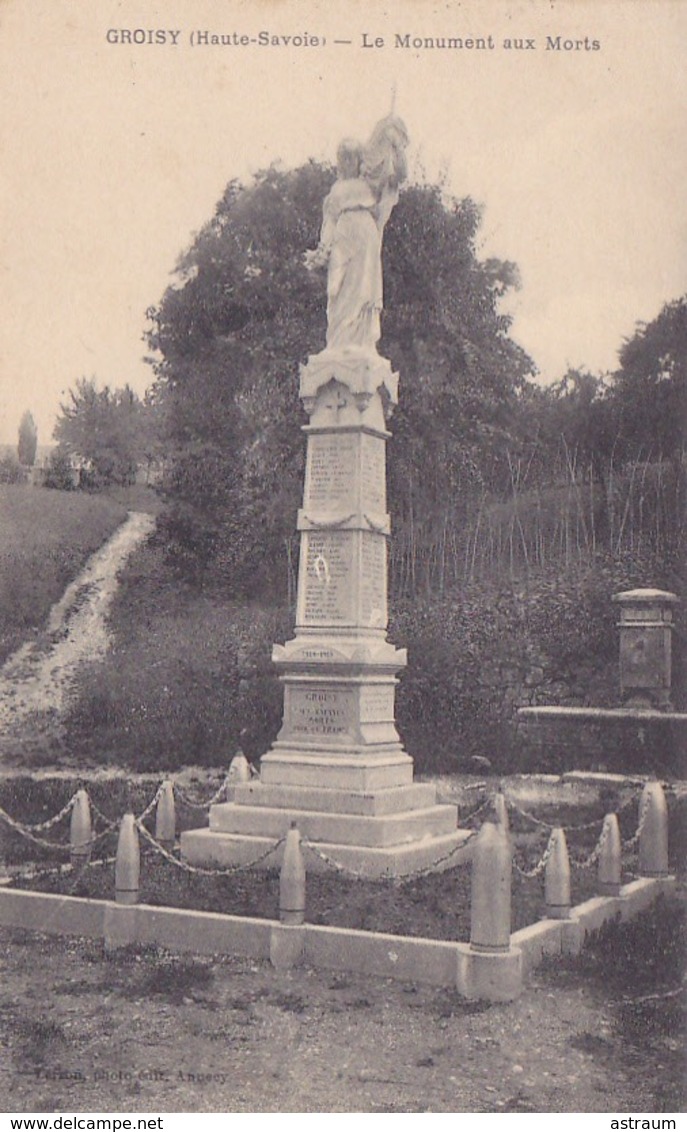 Cpa-74-groisy-monument Aux Morts 14 / 18 -edi Ferron - Autres & Non Classés