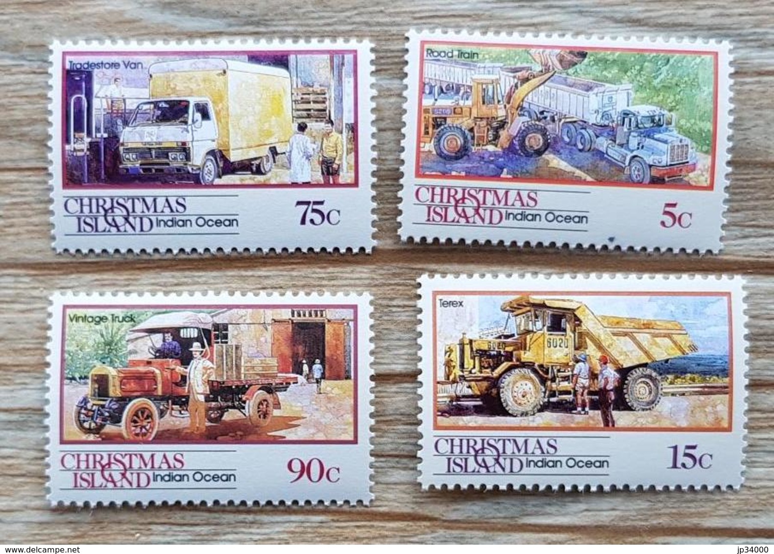 CHRISTMAS Islands, Camion, Camions, Camionette, Yvert N°321/2+324/5. ** MNH - Trucks