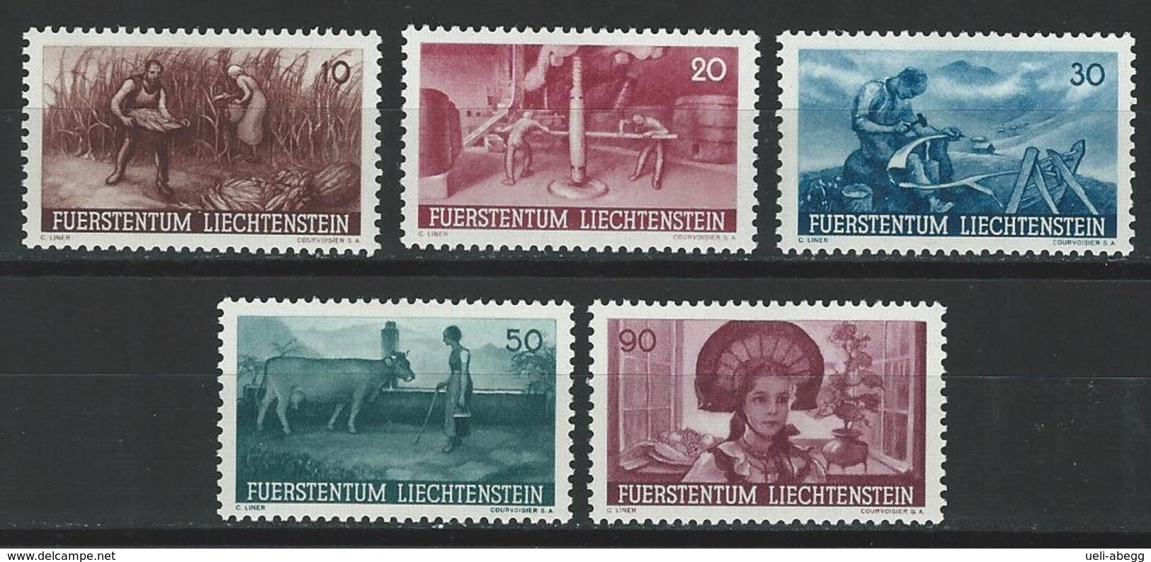 SBK 157-61, Mi 198-201  * MH - Unused Stamps