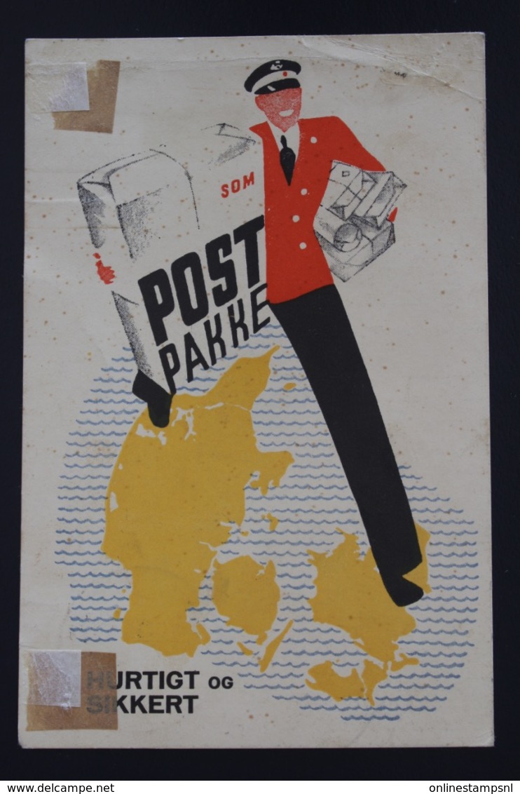 Denmark 1935 Kugleposten Postcard  Post Pakke - Covers & Documents