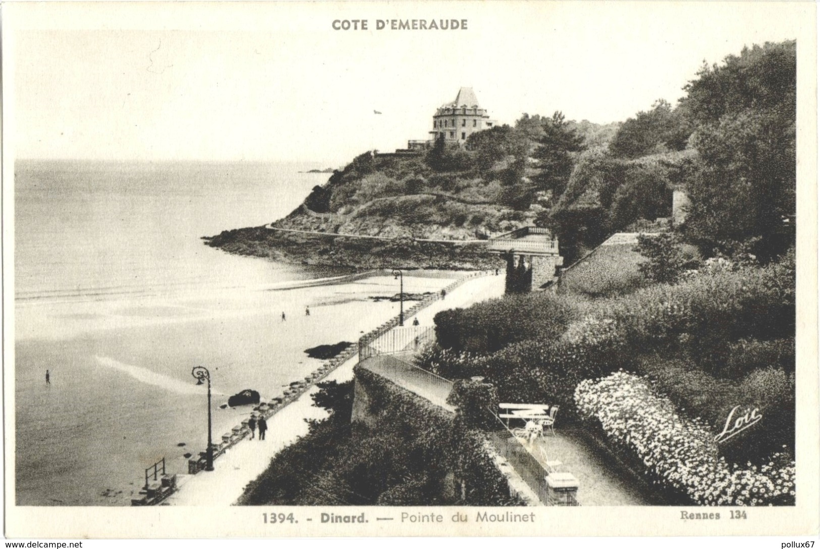 LOT 3 CPA DE DINARD  (ILLE ET VILAINE)  LE GALLIC HÔTEL. LES PALMIERS. PROMENADE DES ALLIES & POINTE DU MOULINET - Dinard