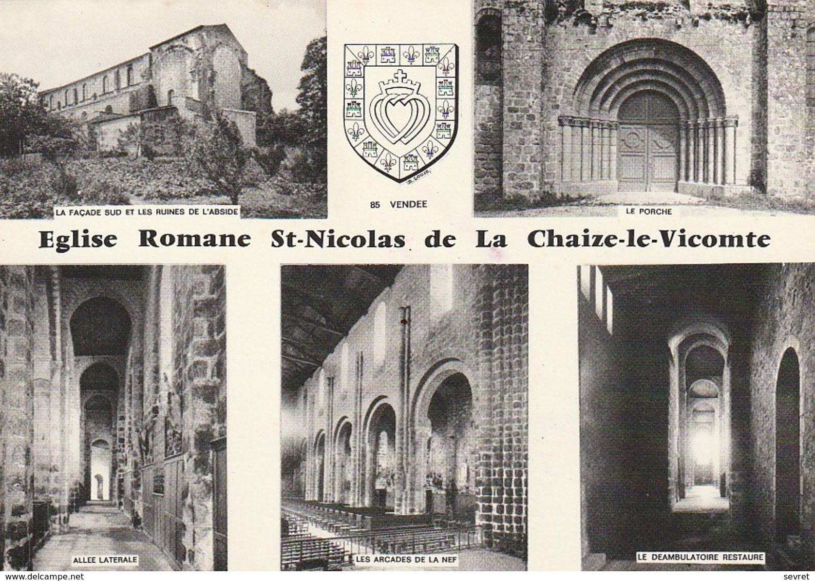 LA CHAIZE LE VICOMTE. - L'Eglise Romane. Multi-vues. CPM - La Chaize Le Vicomte