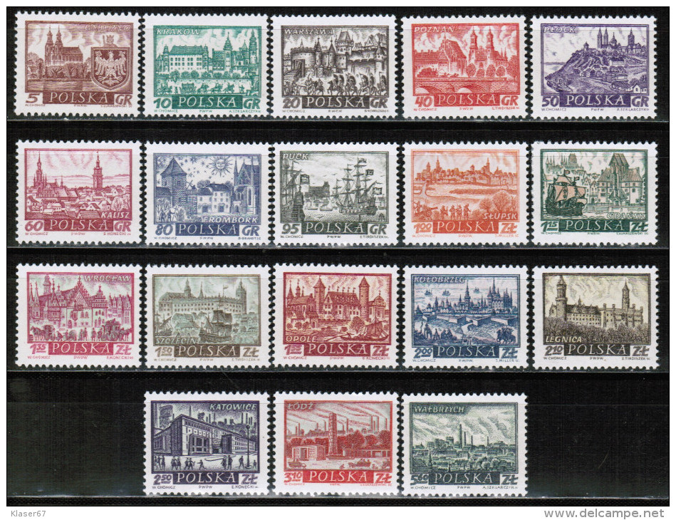 PL 1960 MI 1188-96, 1269-17 ** - Unused Stamps