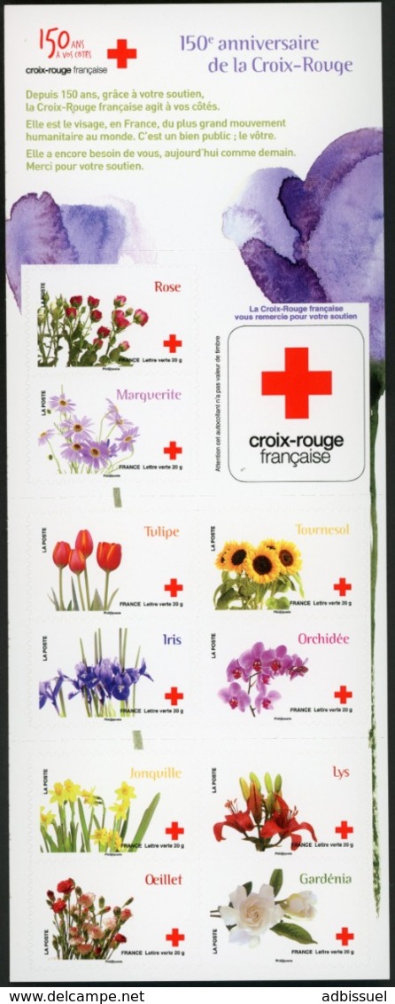 BC 2058 NEUF TB / Autocollants / "l'amour En 10 Fleurs, 150ème Anniversaire De La Croix Rouge" / Valeur Timbres : 8.8€ - Croix Rouge