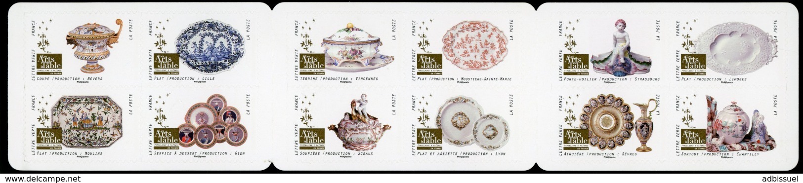 BC 1528 NEUF TB / Autocollants / "Les Arts De La Table, Procelaine Et Faïence" / Valeur Timbres : 10.56€ - Altri & Non Classificati