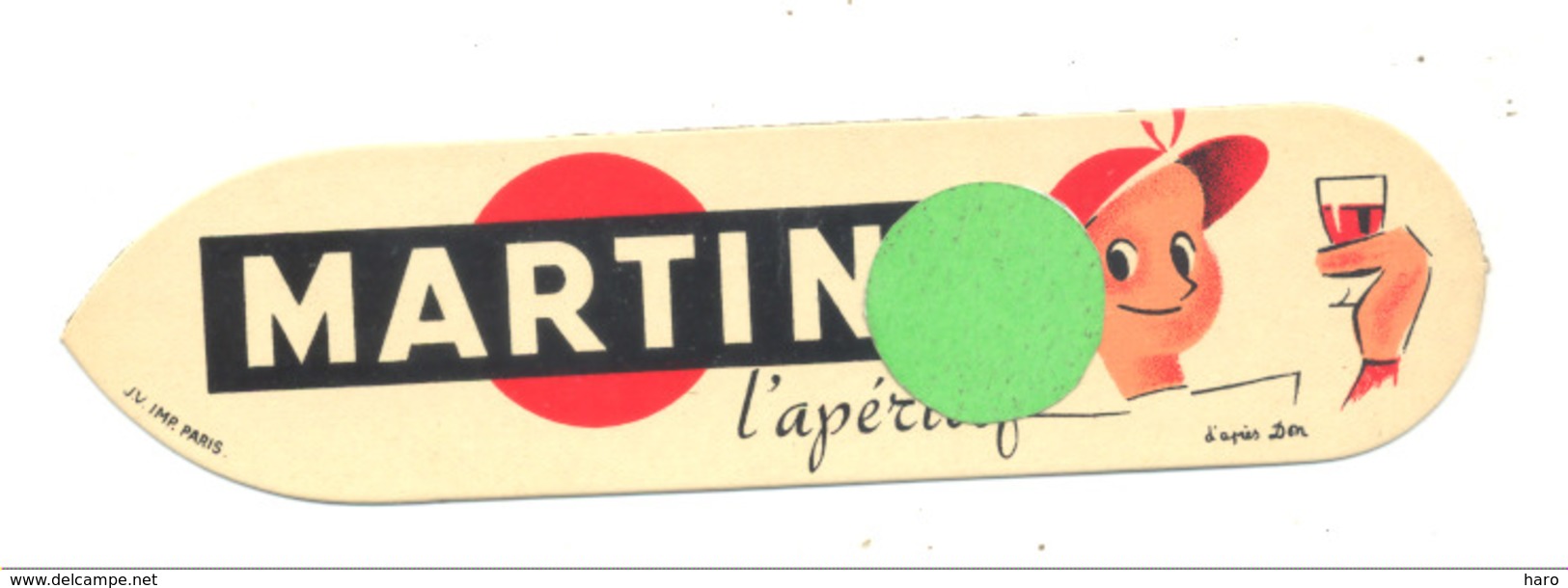 Marque-pages Publicitaire  - L'apéritif " MARTINI "  (b260/2) - Marcapáginas