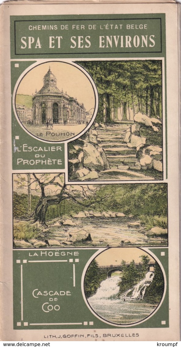 SPA Et Ses Environs 1913 Chemins Fer état Belge - Dépliants Touristiques