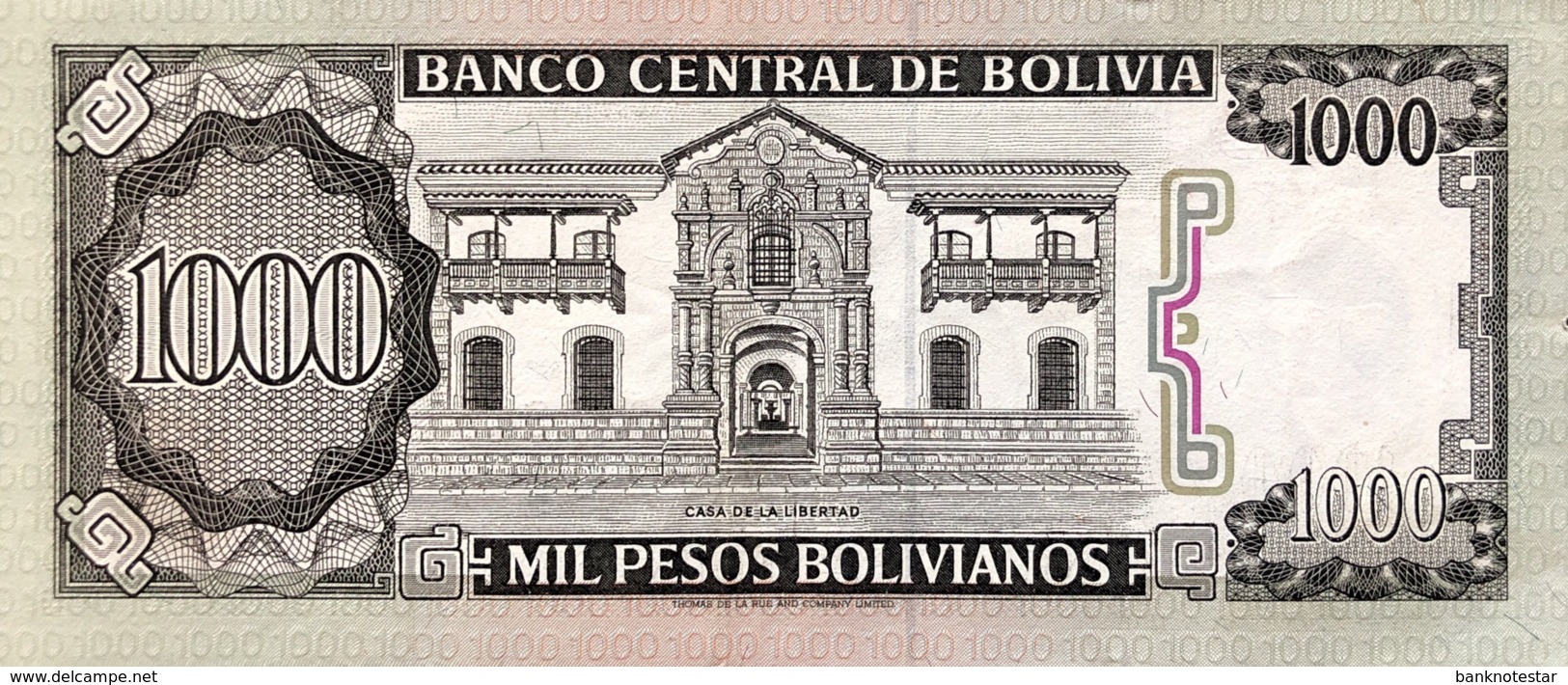 Bolivia 1.000 Pesos Bolivianos, P-167 (25.6.1982) - EF/XF+ - Bolivia